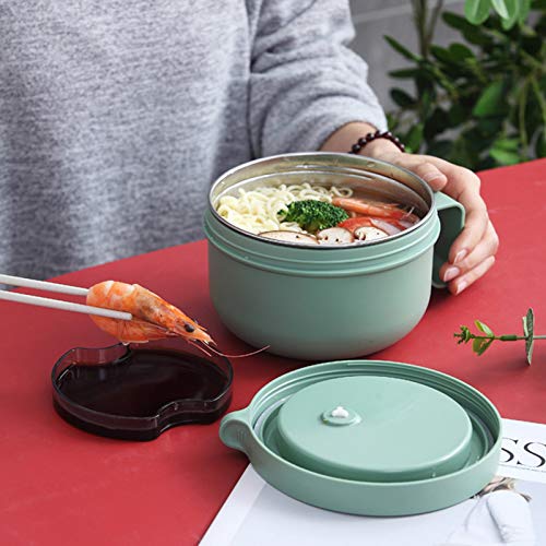 AUEDC-Stainless-Steel-Bento-Lunch-Box-Bowls-Sets-Leak-Proof-Food-Storage-Container-Food-Bowls-Instant-Noodle-Bowl-with-Lid-And-Handle-for-Soup-Noodle-RamenBlue850ML