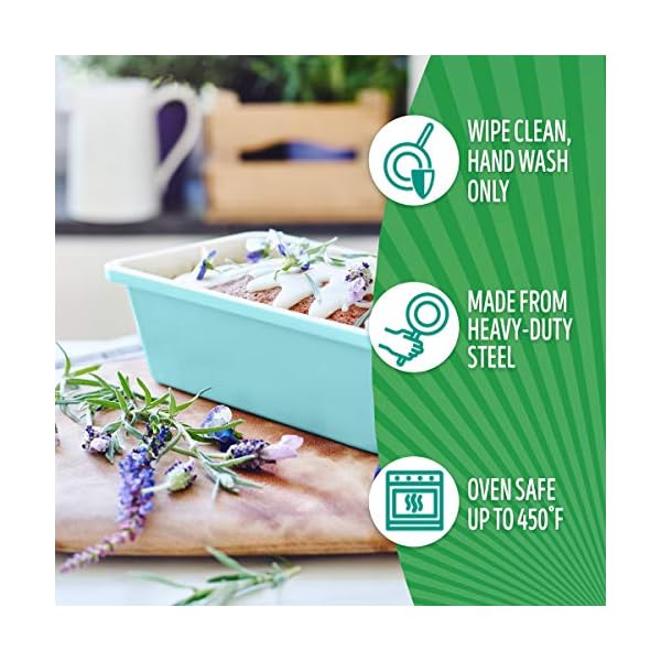 GreenLife Bakeware 8.5" x 4.4" Loaf Pan, Healthy Ceramic Nonstick, PFAS