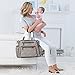 Skip Hop Diaper Bag Tote with Matching Changing Pad, Grand Central, Grey Feather