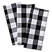 DII Buffalo Check Kitchen Collection, Classic Farmhouse Dishtowel Set, 20x30, Black & White, 3 Piece