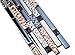 TST Mosaic Tiles Crystal Glass Tile Rose Gold Interlocking Chrome Silver Black Ink Blue Mosaic Bath Kitchen Fireplace Decor TSTGT107 (1 Sample 4x12 Inches)