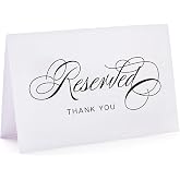 Reserved Signs for Weddings &amp; Parties - 10 Pack, 4 x 6 Inches