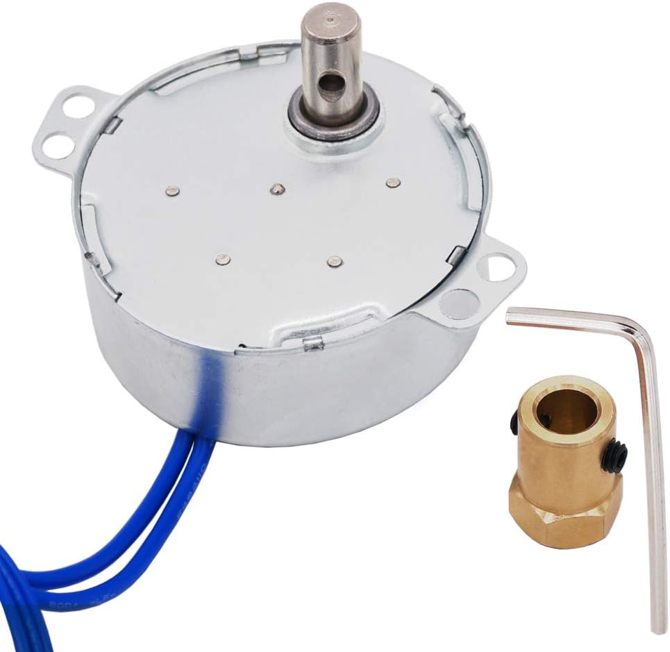 Twidec/7mm Flexible Coupling Connector Synchronous Motor AC100~127V 50/60HZ Turntable Synchron Motor 4W CW/CCW Electric Motor 2.5-3RPM/MIN+Hexagon Shaft motor flexible coupling coupler TYC-50-2.501P - - 