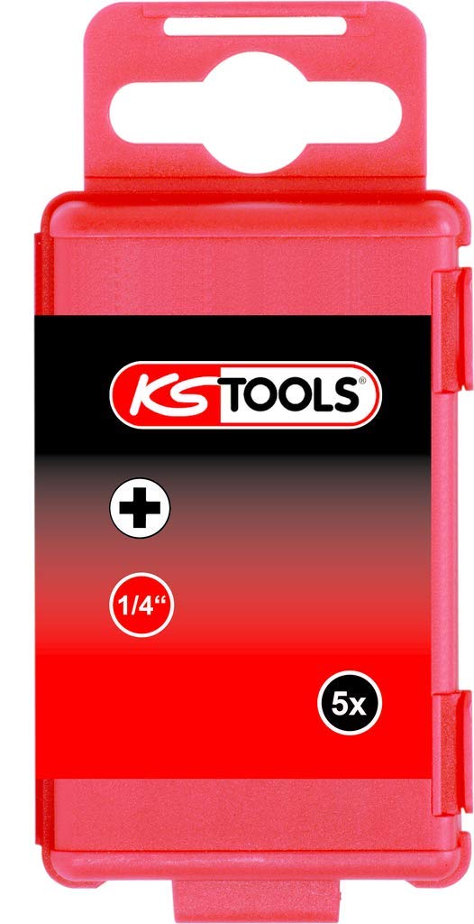 KS Tools 911.8389 Classic Bit for Phillips Screws PH00, VPE5, Multi-Coloured