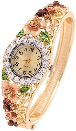 Shimmer Divine by Jewels Galaxy Multicolor Gold Plated Charm Bracelet Watch for Women