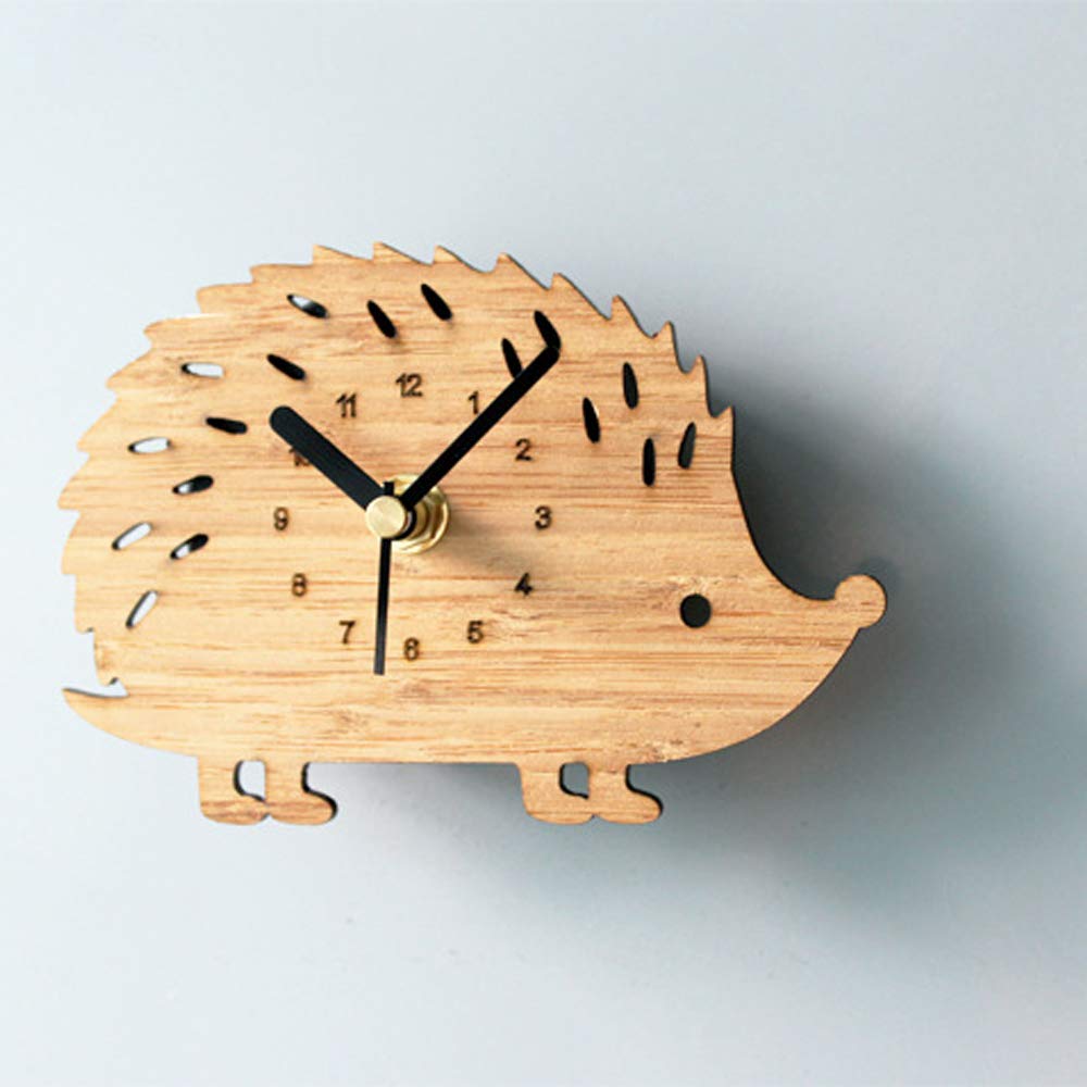 HSJLH Animales imanes de Nevera Erizo Relojes, Madera portátil se ...