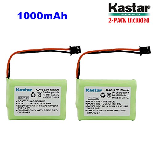 Kastar 2-PACK AAAX3 3.6V MSM 1000mAh Ni-MH Rechargeable Battery for Uniden Cordless Phone BT-446 BT446 BP-446 BP446 BT-1005 BT1005 TRU8885 TRU8885-2 TRU88852 TRU8888 TRU9460 TRU9465 TRU9480 TCX-800
