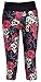 Sister Amy Women's Child Size Printed Workout Running Capri Pant Crop Legging Angry Skull L