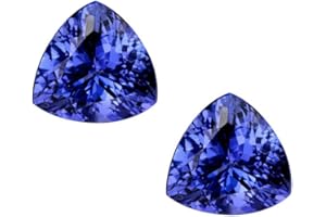 Wixine 2Pcs Beautiful Blue Tanzanite 10mm Stunning Trillion Cut Loose Gemstone