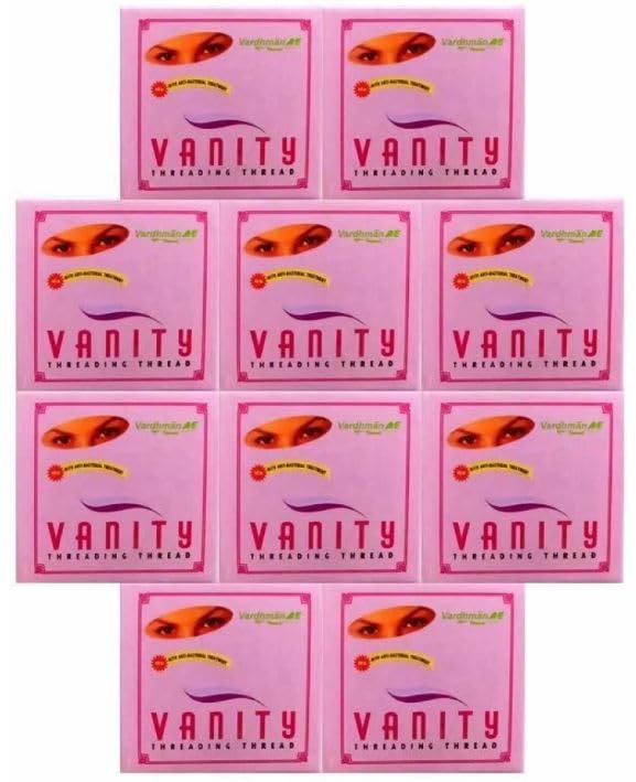 10 X Spools Of Vanity Eyebrow Threading Threads | Anti-Bacterial Cotton Thread For Facial Hair Removal