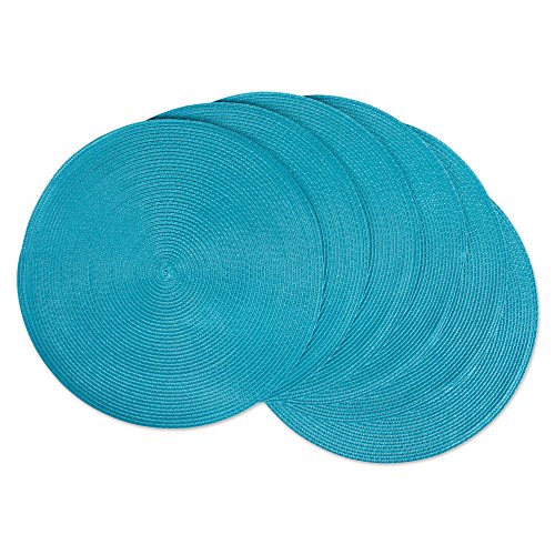 DII, Classic Round Placemats, Woven, Set of 6, 15