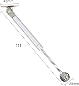Bohaner 40N Gas Struts Cabinet Hinges 2Pcs Lift Up Stainless Silver view 4