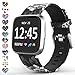 TreasureMax Bands Compatible with Fitbit Versa/Fitbit Versa 2/Fitbit Versa Lite for Women Men,Silicone Fadeless Pattern Printed Replacement Floral Bands for Fitbit Versa Smart Watch