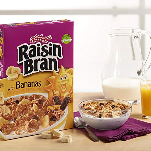 Kellogg's Raisin Bran Breakfast Cereal, Fiber Cereal, Made with Real