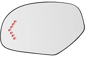 YEPARIE Driver Side Heated Mirror Glass Replacement For 2007-2013 Cadillac Escalade Yukon Suburban Silverado GMC Sierra Tahoe Avalanche Sierra - Side Mirror with Rear Holder and Turn Signal