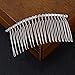 Pixnor 7.8cm 20 Teeth Fancy DIY Metal Wire Hair Clip Comb Bridal Wedding Veil Comb (Silver)