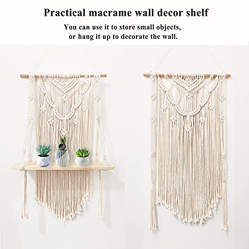 Macrame Wall Hanging Shelves,Macrame Shelf Boho Shelf,Macrame Wall