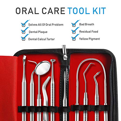 4 Pieces Carbon Steel Dental Tool Teeth Cleaning Kit PR-0077 Dental Scaler Pick Tool Set - 4 Piece Carbon Steel Kit For Cleaning (PR-0077) Tartar Remover For Teeth