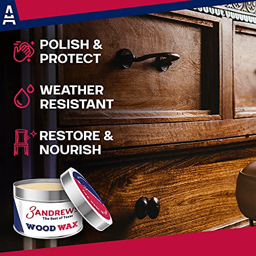 3 Andrews Natural Beeswax Wood Polish, Wood Floor Cleaner and