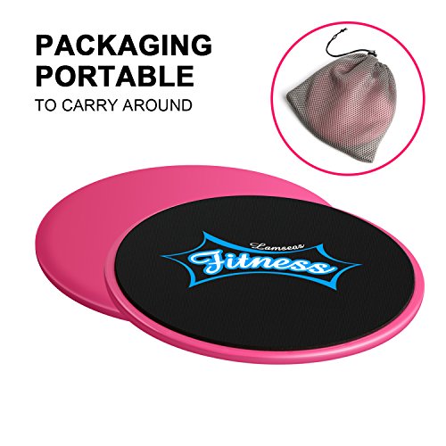 Exercise Sliders Fitness, Dual Sides Strength Slides Workout Slider Gliding Discs for Exercise Equipment Core Discs Sliders Perfect Used on Carpet or Hard Floors