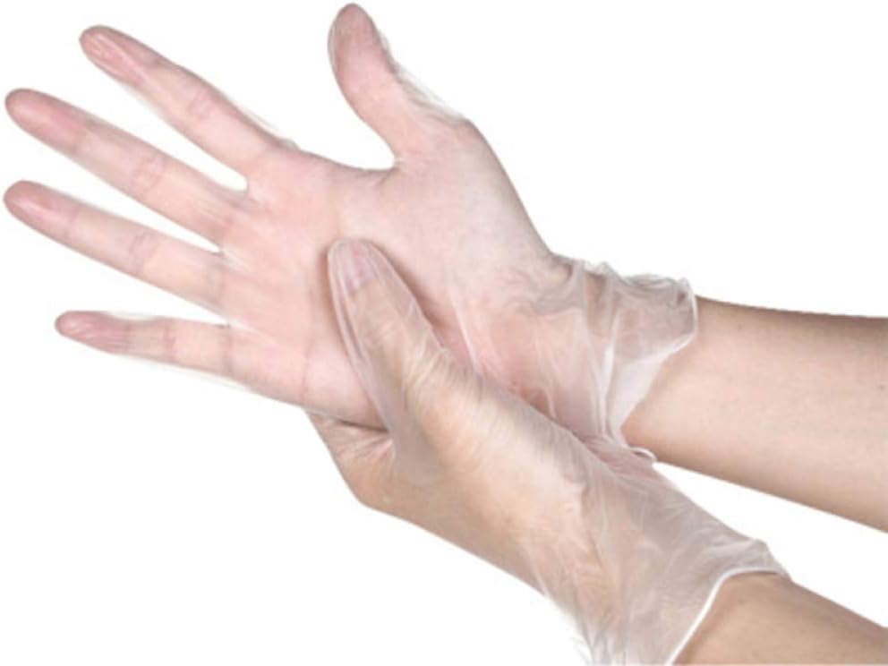 Dyyicun12 100Pcs Disposable PVC Gloves and Face Shield Set for Kitchen Cooking Cleaning(XL) Clear# XL