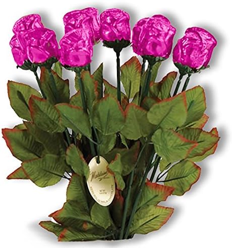 Long Stem 19" Milk Chocolate Roses Bouquet of 6 - Pink