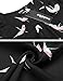 Zeagoo Women's Long Sleeve Printed Chiffon Shirt Blouse Tops,Black,Medium
