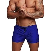 Donason Men's Swim Trunks Quick Dry Swim Shorts Summer Swimwear Mens Sports Beach Shorts with Mesh Lining and Zipper Pockets