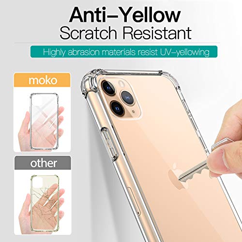 MoKo Compatible with iPhone 11 Pro Max Case, Anti-Yellow Slim Case 