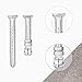 bayite Bands Compatible with Fitbit Versa 2 / Fitbit Versa Lite/Fitbit Versa, Slim Genuine Leather Band Replacement Accessories Strap Women (Silver, 5.3