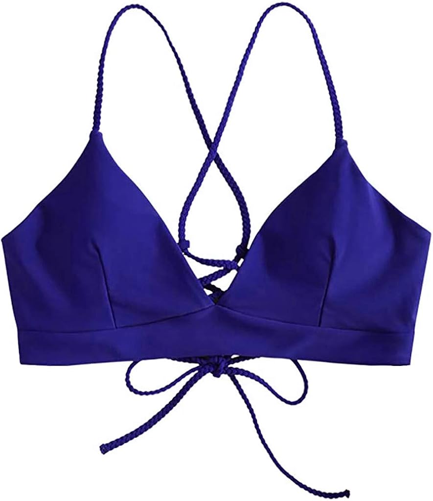 Women's Lace Up Bikini Top Casual Camisole Top Halter