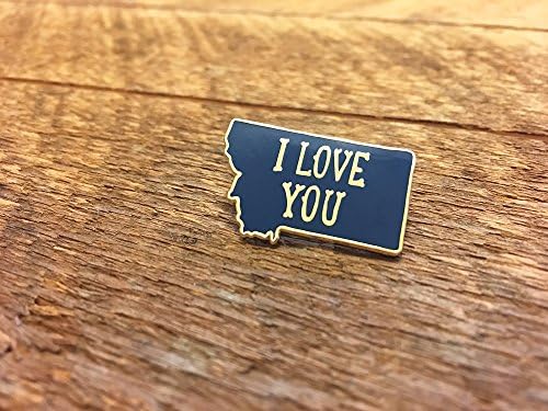 I Love You Montana Enamel Pin, Montana Pin, Single Hard Enamel Pin with Butterfly Clutch