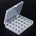 niceEshop(TM) Houseware Storage Collection Transparent Plastic 25 Compartments Bobbin Thread Box