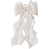 MakeMeChic Women's Bow Bag Charm Cute Keychain Ribbon Metal Retro Y2K Accessories