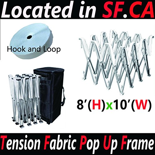 10' Tension Fabric Straight Pop Up Display Trade Show Backdrop Booth Frame