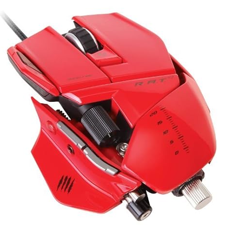 Mad Catz R.A.T, 7 Gaming Maus für PC und Mac Farbe: Rot