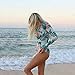 Lynddora Women's Floral One Piece Rash Guard Swimsuit Sun Protection