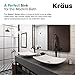 Kraus KSV-3MW Natura Bathroom Sink, Rectangular 19.5 x 15.7 Inch