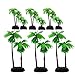 M2cbridge 9pcs Plastic Coconut Tree Aquarium Plants Ornament Mini Resin Artificial Palm Treethumb 1