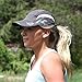 TrailHeads Folding Bill Running Hat for Women | Summer Cap with UV Protection - Charcoal/Grey Print
