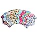 HailiCare 11.8 Inches Reusable Sanitary Pads, Pack of 10 - Regular Flow, Washable Menstrual Cloth Panty Liners with Bamboo-charcoal Absorbency, Random Color