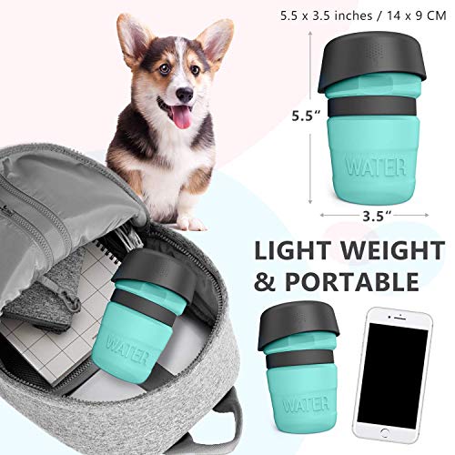 Portable Dog Water Bottle, Upgraded 2 in 1 Travel Dog Water Bottle and Bowl, Lightweight Dog