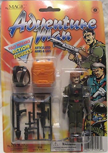 Rare Adventure Man 3.75" Action Figure w/Weapons!