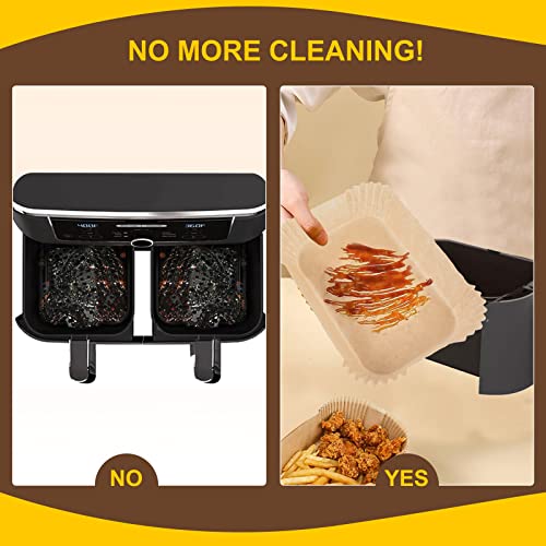 Air Fryer Disposable Paper Liners, Rectangle Nonstick Baking Paper for
