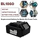 2 Pack 18V 6.0Ah BL1860 Lithium-Ion Replacement for Makita 18V Battery BL1830 BL1850 BL1840 BL1850B-2 BL1845 BL1815 BL1820 BL1860B LXT-400 18-Volt Cordless Power Tools Batteries