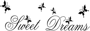 Sweet Dream Wall Sticker Art Decals Mural Waterproof Removable Home Decor (27.5''x9.8'')