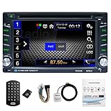 CATUO Double Din Stereo 2017 New UI Win CE Operation System with Bluetooth/DVD/Radio/USB/TF/AUX 6.2 inch HD Touch Screen with GPS Navigation Rear view Camera Supported