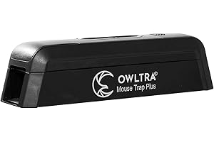 OWLTRA EMZ Plus Indoor Electric Mouse Trap, Instant Kill Rodent Zapper with Dual Entrances and Pet Safe Trigger, Black