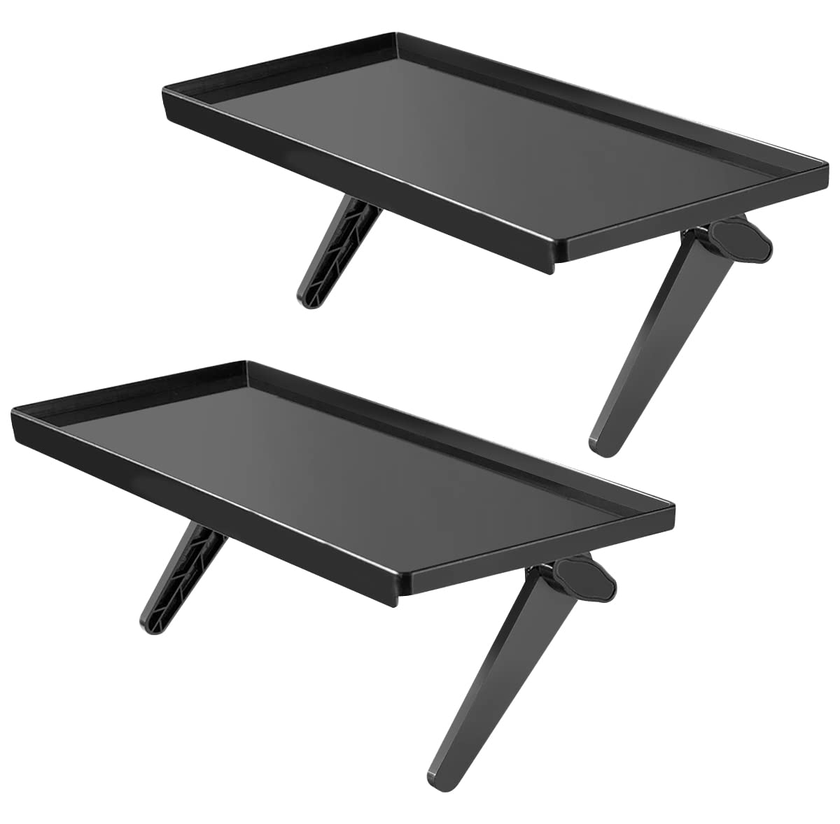 NA Foldable Monitor Top Shelf Mount Organizer(Black) TV Screen Top Shelf Screen Storage Rack Adjustable Monitor Top Shelf for Cable Box Speakers Streaming Media Devices