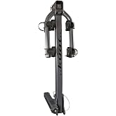 Kuat Beta Hitch-Mounted Bike Rack, 2 Bike Capacity | Hanging-Style Durable Lightweight Aluminum Powder Coated Tilting-Down Gray Bicycle Car Truck Transportation Hauling Rack